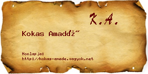 Kokas Amadé névjegykártya